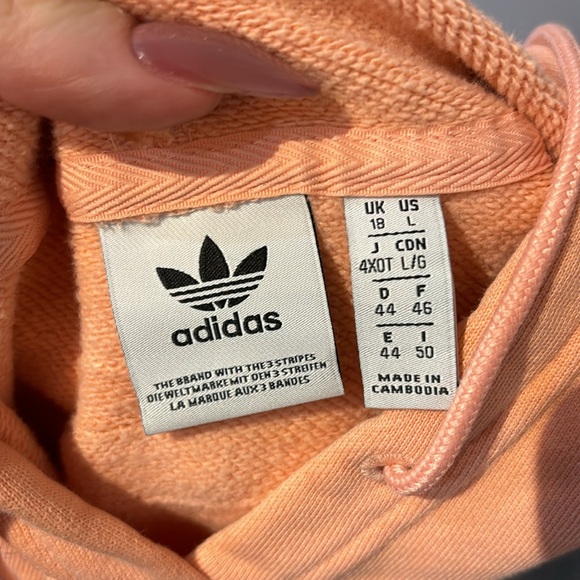 Pink Adidas Hoodie cropped women’s - Picture 6 of 6